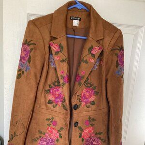 Venus Faux Suede Brown Coat